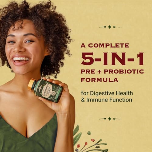 Akkermansia Probiótico - 10 mil millones de UFC GLP-1 Booster con Lactobacillus Salivarius, betaína HCL, Haritaki, inulina, tributirina - Suplemento de fibra para la salud intestinal (4