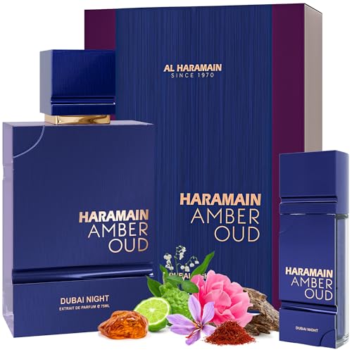Al Haramain Amber Oud   Dubai Night   Cologne for Men and Women   Bergamot  Tonka Bean Fragrances   Long Lasting Perfume for Men and Women   2 5 oz