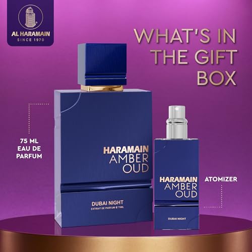 Al Haramain Amber Oud   Dubai Night   Cologne for Men and Women   Bergamot  Tonka Bean Fragrances   Long Lasting Perfume for Men and Women   2 5 oz