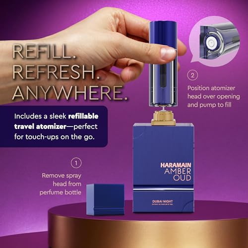 Al Haramain Amber Oud   Dubai Night   Cologne for Men and Women   Bergamot  Tonka Bean Fragrances   Long Lasting Perfume for Men and Women   2 5 oz