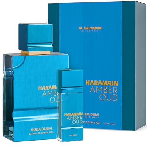 Al Haramain Amber Oud   Aqua Dubai   Cologne for Men and Women   Bergamot  Amber  Musk Fragrances   Long Lasting Perfume for Men and Women   2 5 oz