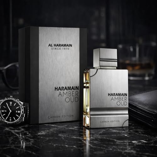 Al Haramain Amber Oud Carbon Edition Eau De Parfum Spray 60ml  2 0 oz    Long Lasting Men s Cologne  Woody Aromatic Arabian Perfume with Premium Arabic Fragrance for Men