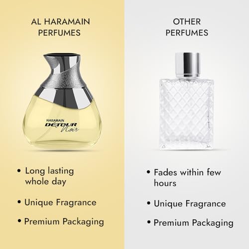 Al Haramain Detour Noir Eau de Perfume Spray for Unisex  3 33 Ounce