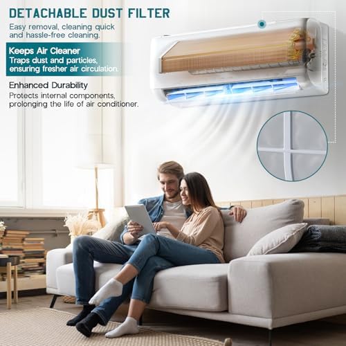 Albott 18000 BTU Mini Split Air Conditioner Heat Pump  Ductless Inverter AC  Cools up to 1250 Sq  Ft  Energy Efficient with Self Cleaning  SEER2 19  220V  Ideal for Home  Office