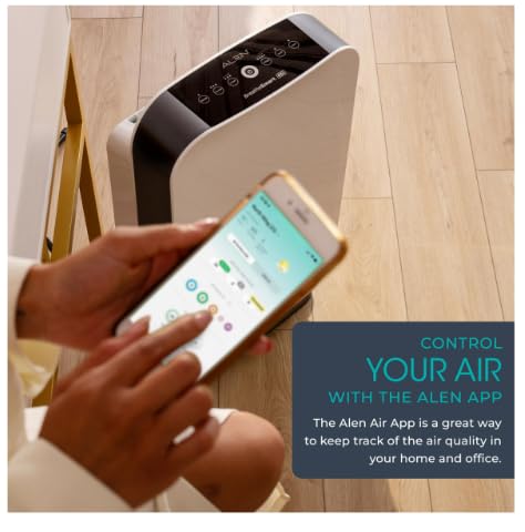 Alen Air Purifier BreatheSmart 45i HEPA w/Odor Filter for Large Rooms  1600 Sq  Ft   Perfect for Bedrooms & Home Offices   Captures Allergens  Dust  & Mold   Pet Dander & Household Odors   White