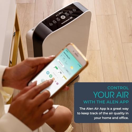 Alen Air Purifier BreatheSmart 45i HEPA with Odor Filter for Large Rooms up to 1900 Sq  Ft    Perfect for Bedrooms & Home Offices   Captures Dust   White