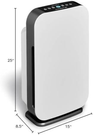 Alen Air Purifier BreatheSmart 45i HEPA with Odor Filter for Large Rooms up to 1900 Sq  Ft    Perfect for Bedrooms & Home Offices   Captures Dust   White