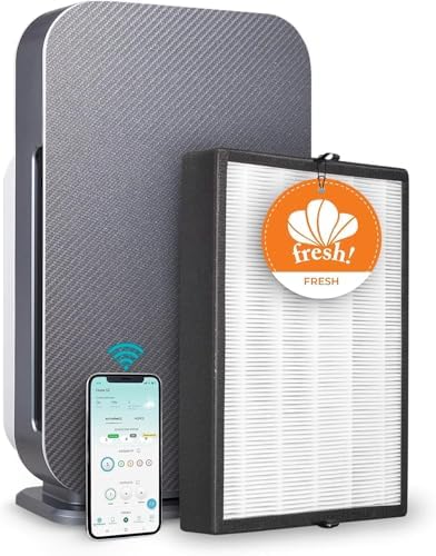 Alen Air Purifier BreatheSmart 45i HEPA with Odor Filter for Large Rooms up to 1900 Sq  Ft    Perfect for Bedrooms & Home Offices   Captures Dust   White