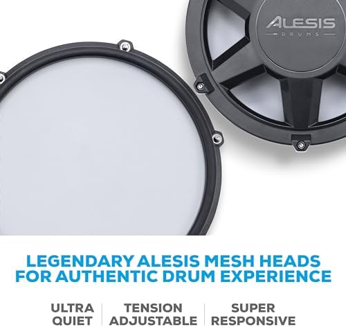Alesis Nitro Max Kit Compact Electric Drum Kit with Quiet Mesh Pads  10 Dual Zone Snare  Bluetooth  440  BFD Sounds  Drumeo  USB MIDI  Kick Pedal