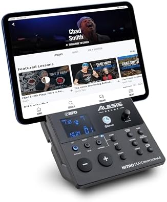 Alesis Nitro Max Kit Compact Electric Drum Kit with Quiet Mesh Pads  10 Dual Zone Snare  Bluetooth  440  BFD Sounds  Drumeo  USB MIDI  Kick Pedal