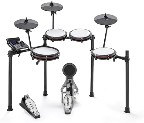 Alesis Nitro Max Kit Compact Electric Drum Kit with Quiet Mesh Pads  10 Dual Zone Snare  Bluetooth  440  BFD Sounds  Drumeo  USB MIDI  Kick Pedal