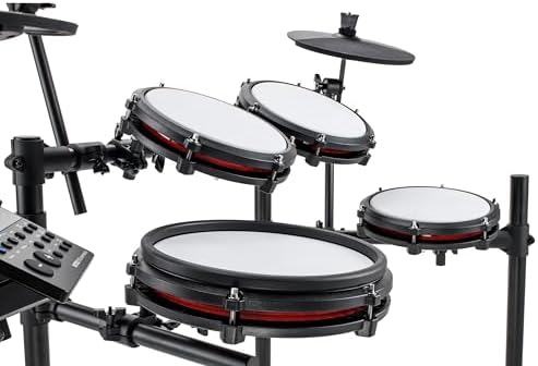 Alesis Nitro Max Kit Compact Electric Drum Kit with Quiet Mesh Pads  10 Dual Zone Snare  Bluetooth  440  BFD Sounds  Drumeo  USB MIDI  Kick Pedal