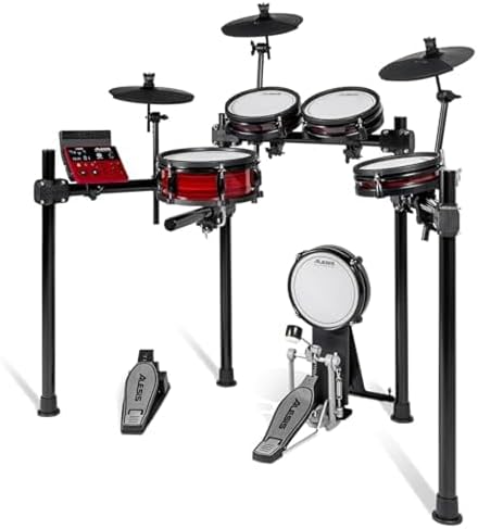 Alesis Nitro Pro Electric Drum Set with Dual Zone Quiet Mesh Pads  500  Authentic BFD Sounds  Bluetooth  Drumeo  USB MIDI  Double Kick Compatible