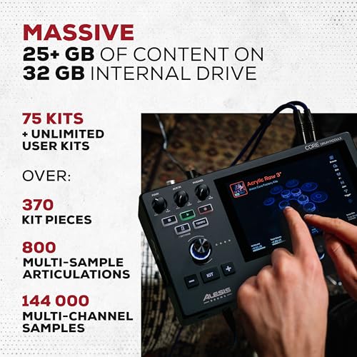 Alesis Strata Club Electric Drum Set with 144K Multi Channel Samples  Touchscreen  Triple Zone Cymbals  Dual Zone Mesh Drums and 8 Kick