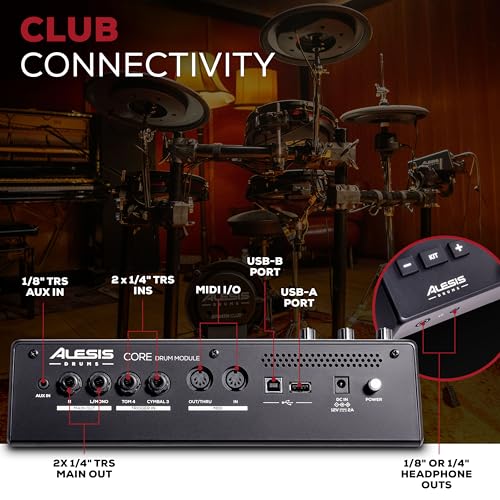 Alesis Strata Club Electric Drum Set with 144K Multi Channel Samples  Touchscreen  Triple Zone Cymbals  Dual Zone Mesh Drums and 8 Kick