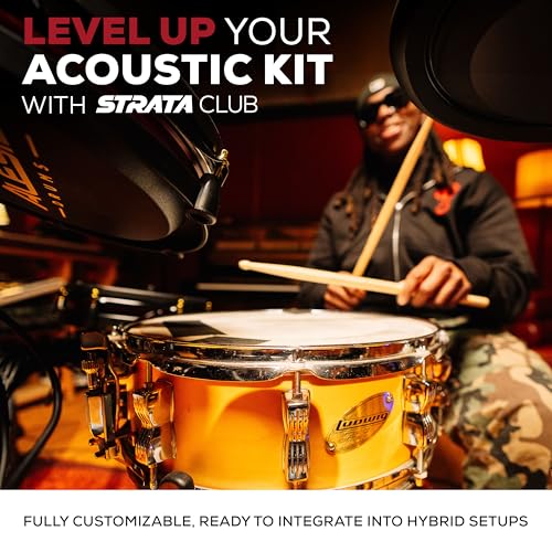 Alesis Strata Club Electric Drum Set with 144K Multi Channel Samples  Touchscreen  Triple Zone Cymbals  Dual Zone Mesh Drums and 8 Kick