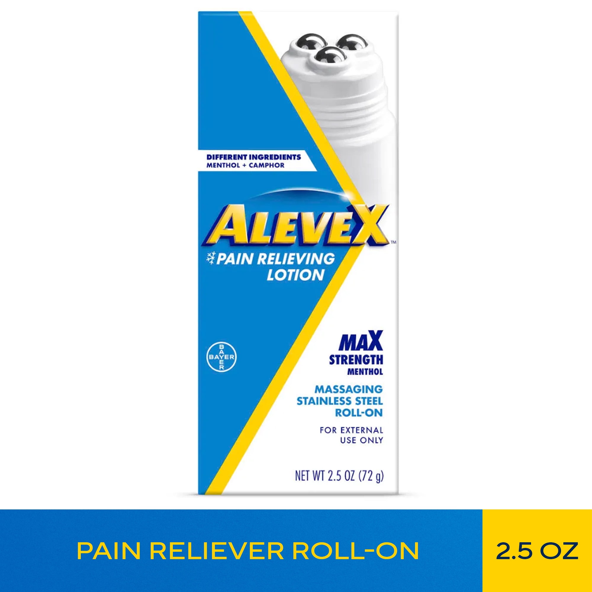 AleveX Pain Relieving Lotion with Rollerball Applicator Topical Pain Reliever  2 5oz