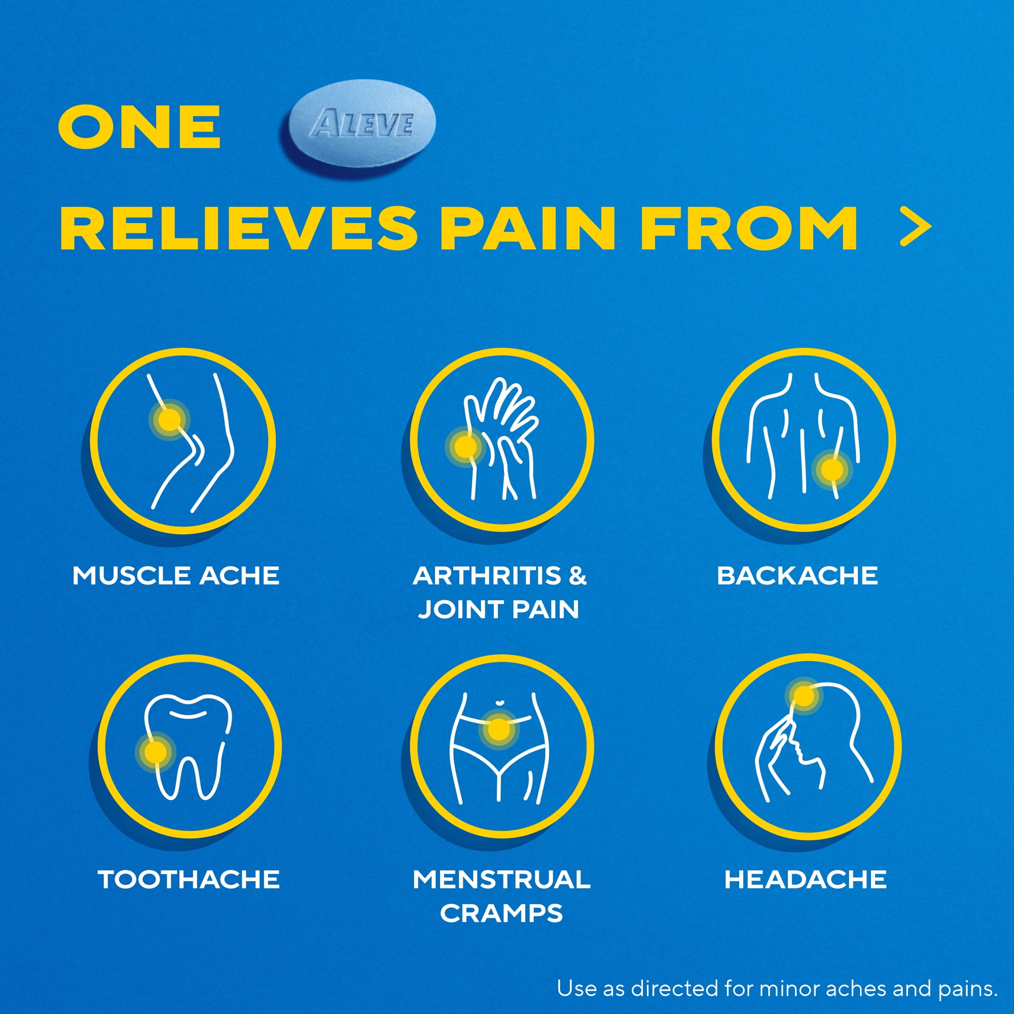 Aleve Pain Relief Caplets Easy Open Arthritis Cap  Naproxen Sodium  90 Count