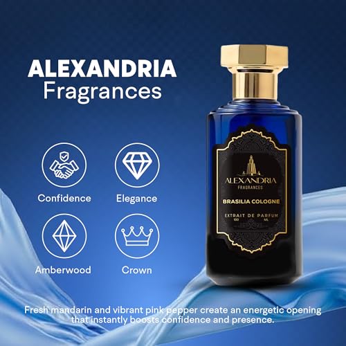 Alexandria Fragrances Brasilia Cologne Perfume   Premium Unisex Eau de Parfum with Oranges & Birch Tar Notes   Luxury Fragrance with Ginger  Pink Pepper   Men Cologne for Every Occasion   100ml