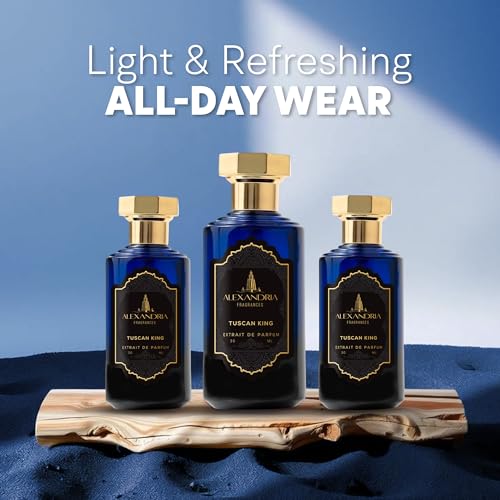 Alexandria Fragrances Tuscan King Perfume   Long Lasting Eau de Parfum for Men & Women   Mens Cologne with Raspberry  Leather  Pineapple & Smoky Birch   Luxury Fragrance Inspired by Elegance   30ml