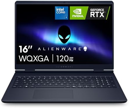 Alienware 16 Aurora Gaming Laptop AC16250-Pantalla WQXGA de 120 Hz de 16 pulgadas, procesador Intel Core 7-240H, RAM DDR5 de 16 GB, SSD de 1 TB, gráficos NVIDIA GeForce RTX 5050 de 8 GB, Windows 11
