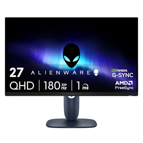Alienware 27 Gaming Monitor   AW2725DM   27 inch QHD 180Hz 1ms Display  IPS  NVIDIA G SYNC  AMD Freesync  VESA AdaptiveSync