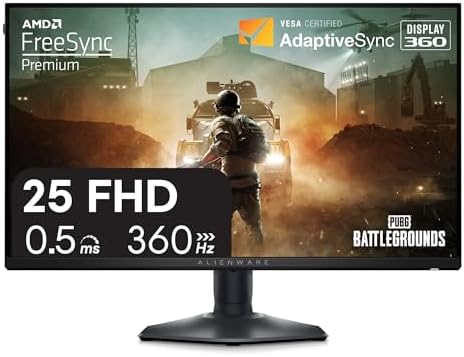 Alienware 27 Gaming Monitor   AW2725DM   27 inch QHD 180Hz 1ms Display  IPS  NVIDIA G SYNC  AMD Freesync  VESA AdaptiveSync