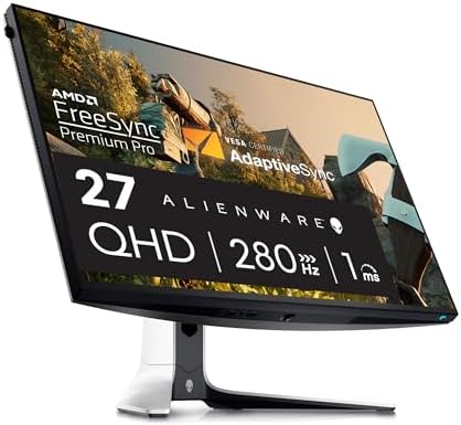 Monitor gaming curvo Alienware de 34 pulgadas – AW3425DWM - Pantalla WQHD de 34 pulgadas 180Hz 1ms, 1500R, AMD FreeSync Premium, VESA AdaptiveSync.