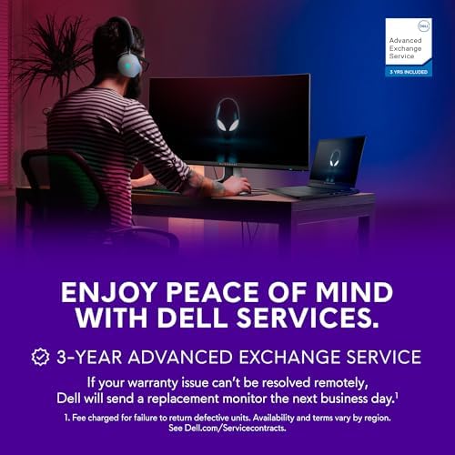 Alienware AW2723DF Gaming Monitor   27 inch  2560 x 1440  240Hz Display  DP 1 4   1ms Response Time  NVIDIA G Sync  Preset OSD Modes  Height/Tilt/Swivel/Pivot Adjustability   Lunar Light