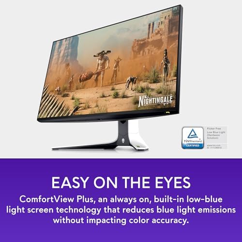 Alienware AW2723DF Gaming Monitor   27 inch  2560 x 1440  240Hz Display  DP 1 4   1ms Response Time  NVIDIA G Sync  Preset OSD Modes  Height/Tilt/Swivel/Pivot Adjustability   Lunar Light