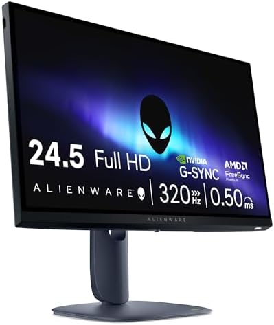 Alienware AW2723DF Gaming Monitor   27 inch  2560 x 1440  240Hz Display  DP 1 4   1ms Response Time  NVIDIA G Sync  Preset OSD Modes  Height/Tilt/Swivel/Pivot Adjustability   Lunar Light