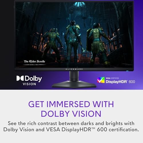 Alienware AW3423DWF Curved QD OLED Gaming Monitor   34 inch Quantum Dot OLED 0 1Ms 165Hz 21 9 Curved Display  99 3  DCI P3 Color Gamut  VESA DisplayHDR True Black 400  AMD FreeSync Premium Pro   Black