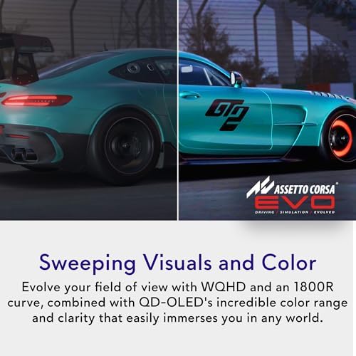 Alienware AW3423DWF Curved QD OLED Gaming Monitor   34 inch Quantum Dot OLED 0 1Ms 165Hz 21 9 Curved Display  99 3  DCI P3 Color Gamut  VESA DisplayHDR True Black 400  AMD FreeSync Premium Pro   Black