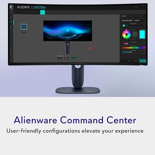 Alienware AW3423DWF Curved QD OLED Gaming Monitor   34 inch Quantum Dot OLED 0 1Ms 165Hz 21 9 Curved Display  99 3  DCI P3 Color Gamut  VESA DisplayHDR True Black 400  AMD FreeSync Premium Pro   Black
