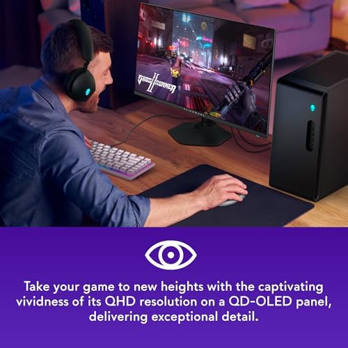 Alienware AW3423DWF Curved QD OLED Gaming Monitor   34 inch Quantum Dot OLED 0 1Ms 165Hz 21 9 Curved Display  99 3  DCI P3 Color Gamut  VESA DisplayHDR True Black 400  AMD FreeSync Premium Pro   Black