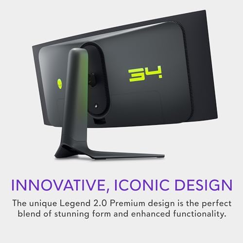 Alienware AW3423DWF Curved QD OLED Gaming Monitor   34 inch Quantum Dot OLED 0 1Ms 165Hz 21 9 Curved Display  99 3  DCI P3 Color Gamut  VESA DisplayHDR True Black 400  AMD FreeSync Premium Pro   Black