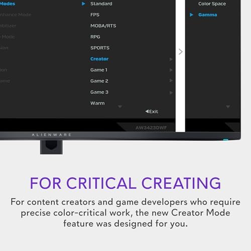 Alienware AW3423DWF Curved QD OLED Gaming Monitor   34 inch Quantum Dot OLED 0 1Ms 165Hz 21 9 Curved Display  99 3  DCI P3 Color Gamut  VESA DisplayHDR True Black 400  AMD FreeSync Premium Pro   Black