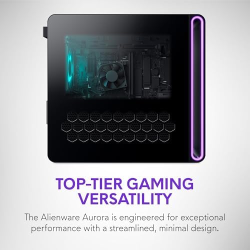 Alienware Aurora Gaming Desktop ACT1250   Intel Core Ultra 7 265F  32GB DDR5 RAM  1TB SSD  NVIDIA GeForce RTX 5070  1000W Platinum Rated PSU  Windows 11 Home  Clear Panel   Black