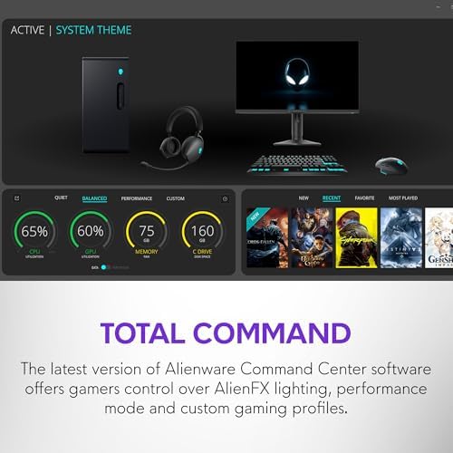 Alienware Aurora Gaming Desktop ACT1250   Intel Core Ultra 7 265F  32GB DDR5 RAM  1TB SSD  NVIDIA GeForce RTX 5070  1000W Platinum Rated PSU  Windows 11 Home  Clear Panel   Black