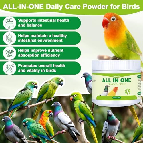 All in One Medicine Powder for Pigeon Parrots Canary Finches Parakeet Cockatiels Aviary Birds  Helps Maintain Digestive Balance Overall Vitality  Drinking Water Additive Wellness Support Powder