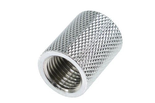Alphacool HF G1/4 Female to Female Extender Fitting  22mm  Chrome  4 Pack