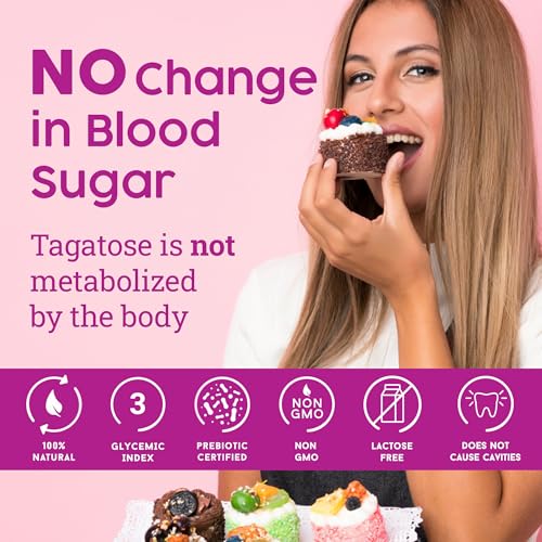 Alusweet 3 LBS of 100  Pure Tagatose Calorie Free Sweetener Bag  NON GMO  340 Servings  Sugar Substitute with 6 Calories & low Carbs  Keto Certified  Great for Coffee  Tea & Baking 48 Ounces