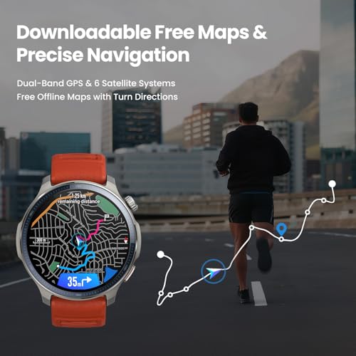 Amazfit Balance 2 Smart Watch 47mm 1 5 AMOLED Sapphire Glass  Offline Maps  Dual Band GPS  21 Days Battery  170  Sport Modes  Hyrox & Golf Mode  Heart Rate & Sleep Tracker for Android & iPhone