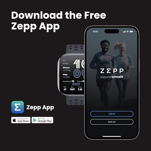 Amazfit Bip 6 Smart Watch 46mm  14 Day Battery  1 97 AMOLED Display  GPS & Free Maps  AI  Bluetooth Call & Text  Health  Fitness & Sleep Tracker  140  Workout Modes  5 ATM Water Resistance  Black