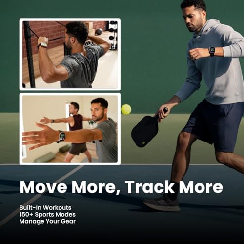 Amazfit Bip Max - Reloj inteligente de 1.969 in, pantalla AMOLED de 2.07 pulgadas, 20 días de batería, GPS, almacenamiento de 4 GB, mapas sin conexión, rastreador de fitness, entrenamiento híbrido