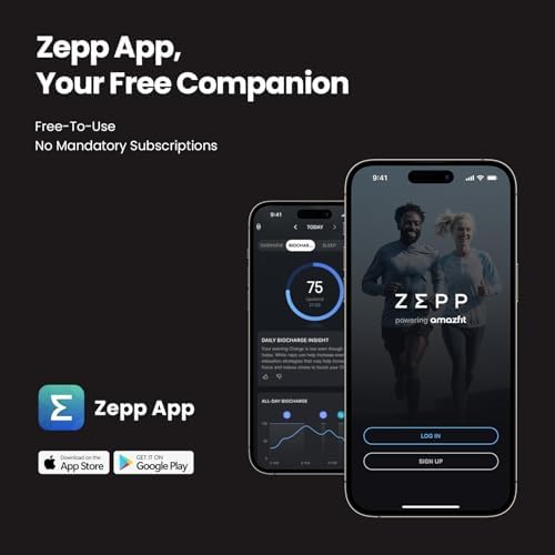 Amazfit Helio Strap Fitness Tracker Wristband  24/7 Activity & Sleep Tracker with Heart Rate  10 Days Battery  27 Sports Modes  Strength Training  Hyrox Race  Subscription Free for Android & iPhone