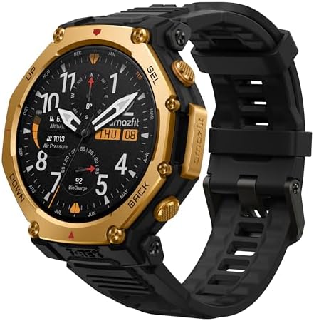 Amazfit T Rex 3 Pro Outdoor Smart Watch 48mm Sapphire AMOLED Display  Ti Bezel  Dual Band GPS  Offline Maps  25 Days Battery  Built in Flashlight  10 ATM  180  Sports Mode for Android & iPhone  Black