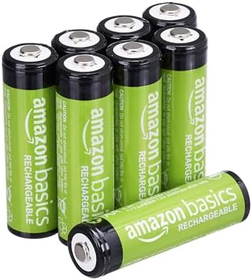 Amazon Basics 12 Pack Rechargeable AA NiMH Batteries  2000 mAh  1 2V  Low Self Discharge  Pre Charged  Recharge up to 1000x Times