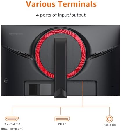 Amazon Basics 23 8 inch Computer Monitor 120 Hz  1080P  HDMI  DP  VGA  VESA Compatible for Office Home