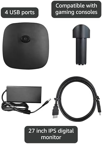 Amazon Basics 23 8 inch Computer Monitor 120 Hz  1080P  HDMI  DP  VGA  VESA Compatible for Office Home